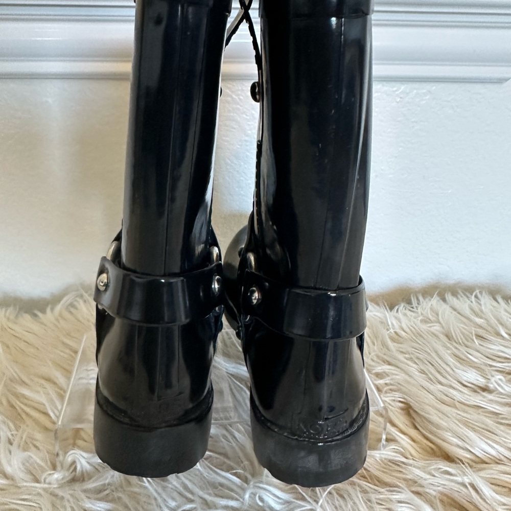 Kors Michael Kors Black Robber Rain Boots - Picture 3 of 7